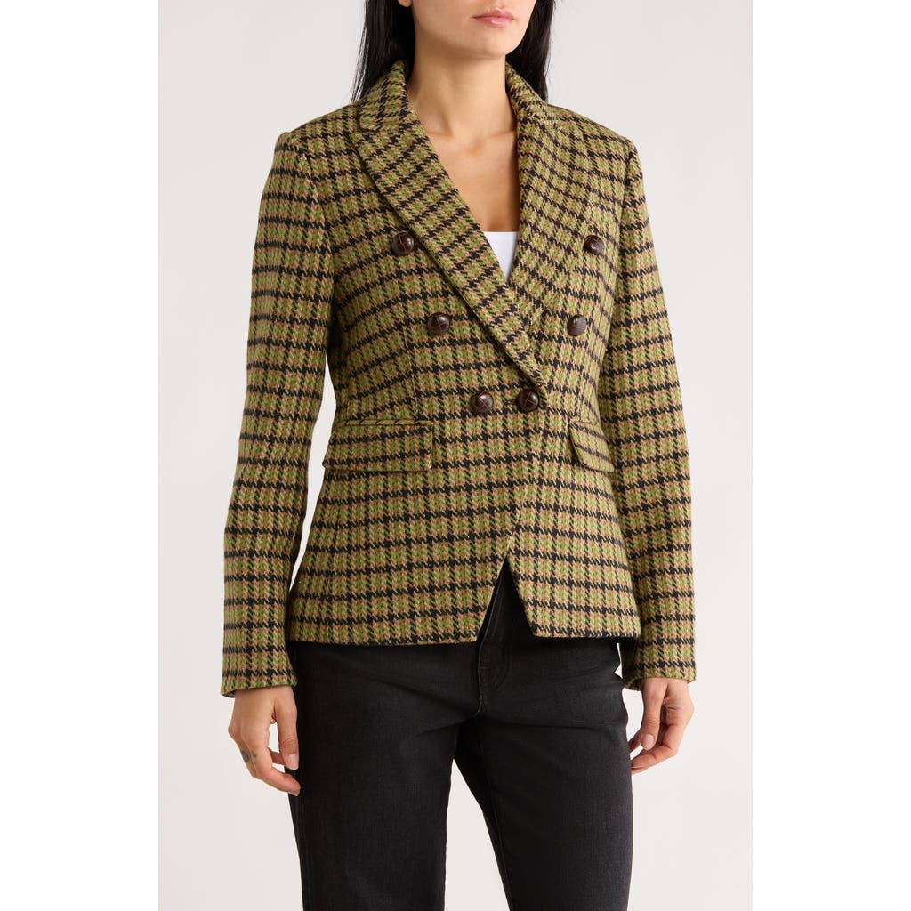 Love Token Charles Double Breasted Blazer In Green