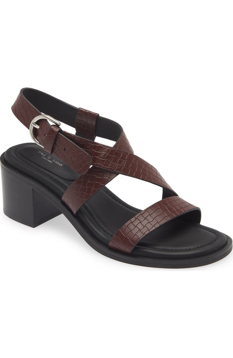 rag & bone Geo Ankle Strap Sandal, Main, color, Winebktw