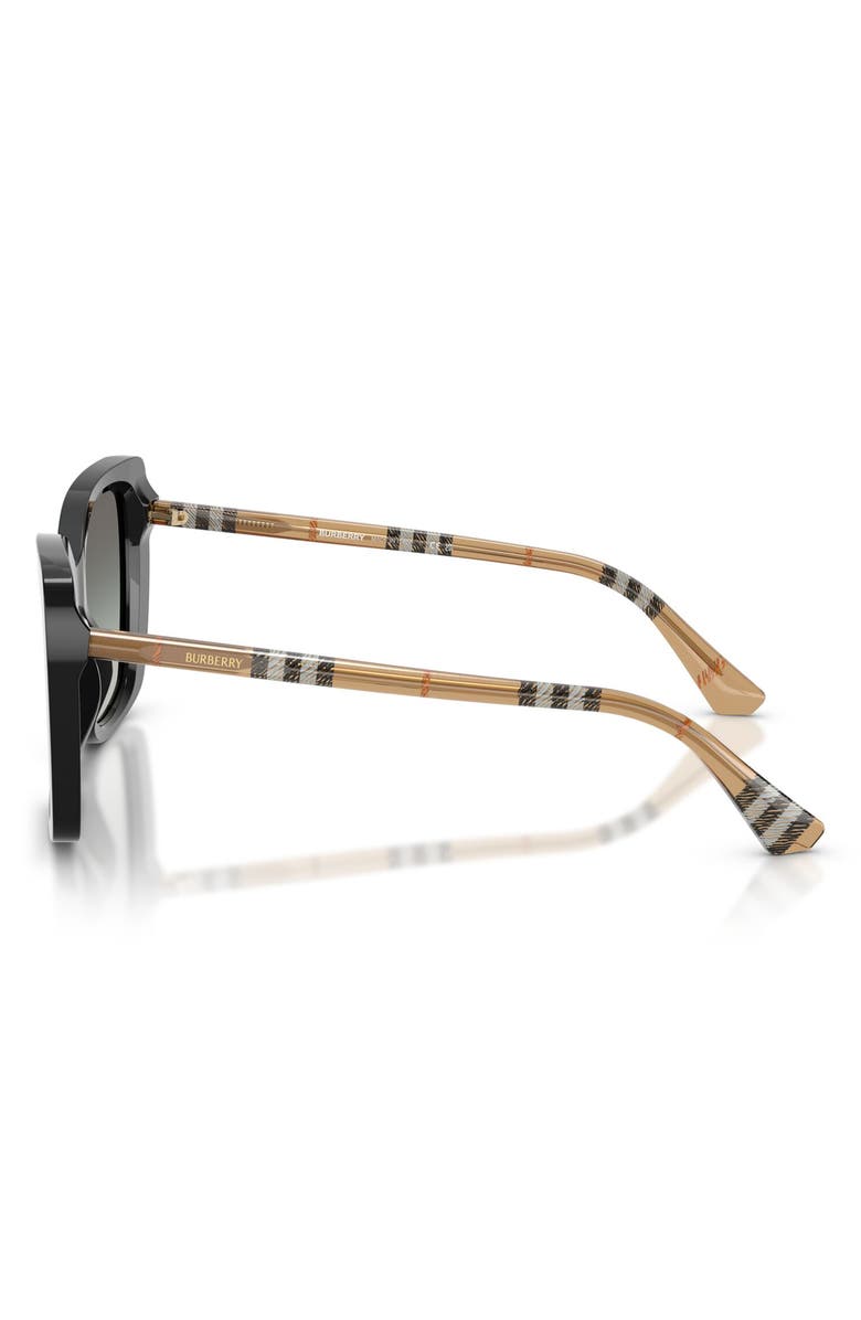Burberry 54mm Square Sunglasses, Alternate, color, Black / Grey Gradient