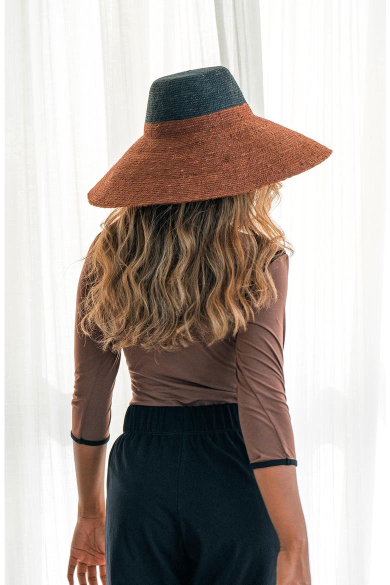 The Riri Duo Jute Straw Hat, Alternate, color, Burnt Sienna