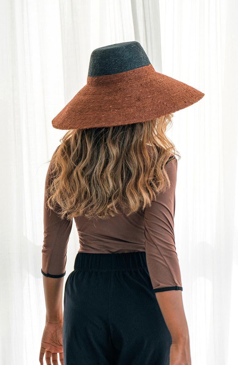 BRUNNA.CO The Riri Duo Jute Straw Hat, Alternate, color, Burnt Sienna