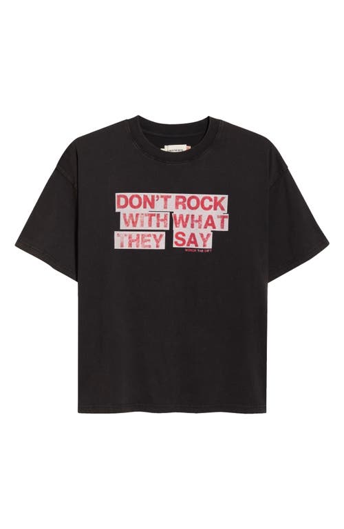 Honor The Gift What They Say Cotton Graphic T-shirt In Black