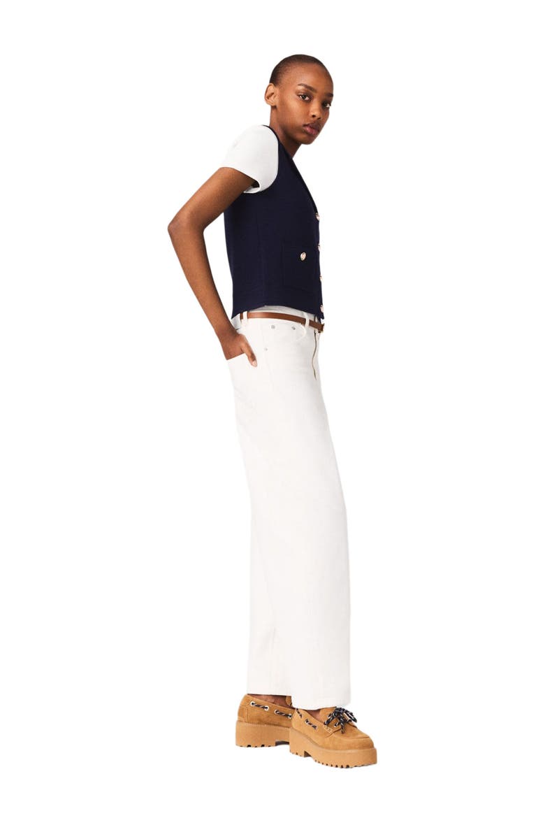 Polo knit cardigan, Alternate, color, Navy