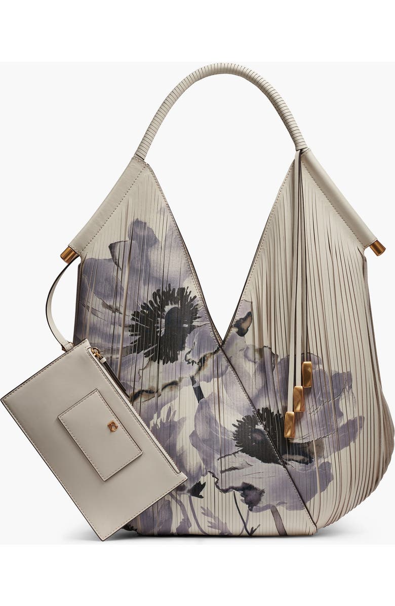 Donna Karan New York Baldwin Large Floral Lasercut Shoulder, Main, color, Bone