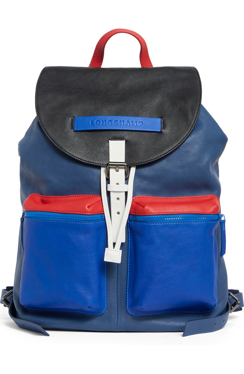 Longchamp 3D Colorblock Backpack, Main, color, Blue