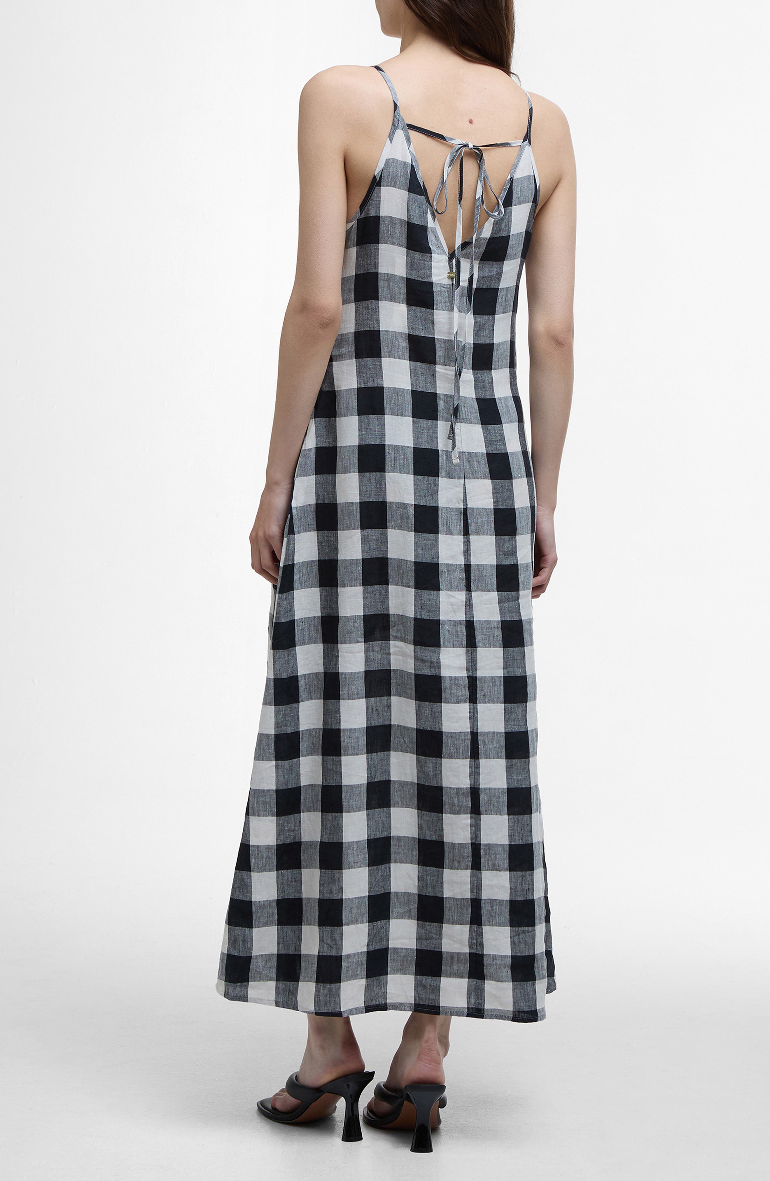 Maya Plaid Linen Dress - image 2