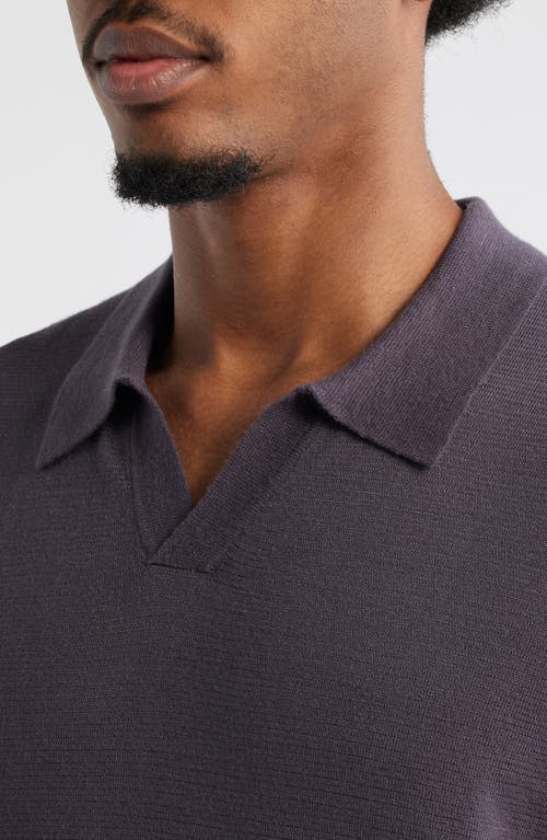 Open Edit Short Sleeve Johnny Collar Polo Sweater