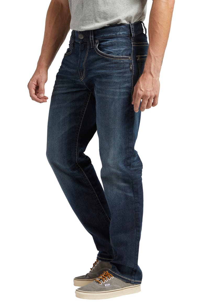 Eddie Relaxed Fit Straight Leg Jeans, Alternate, color, INDIGO