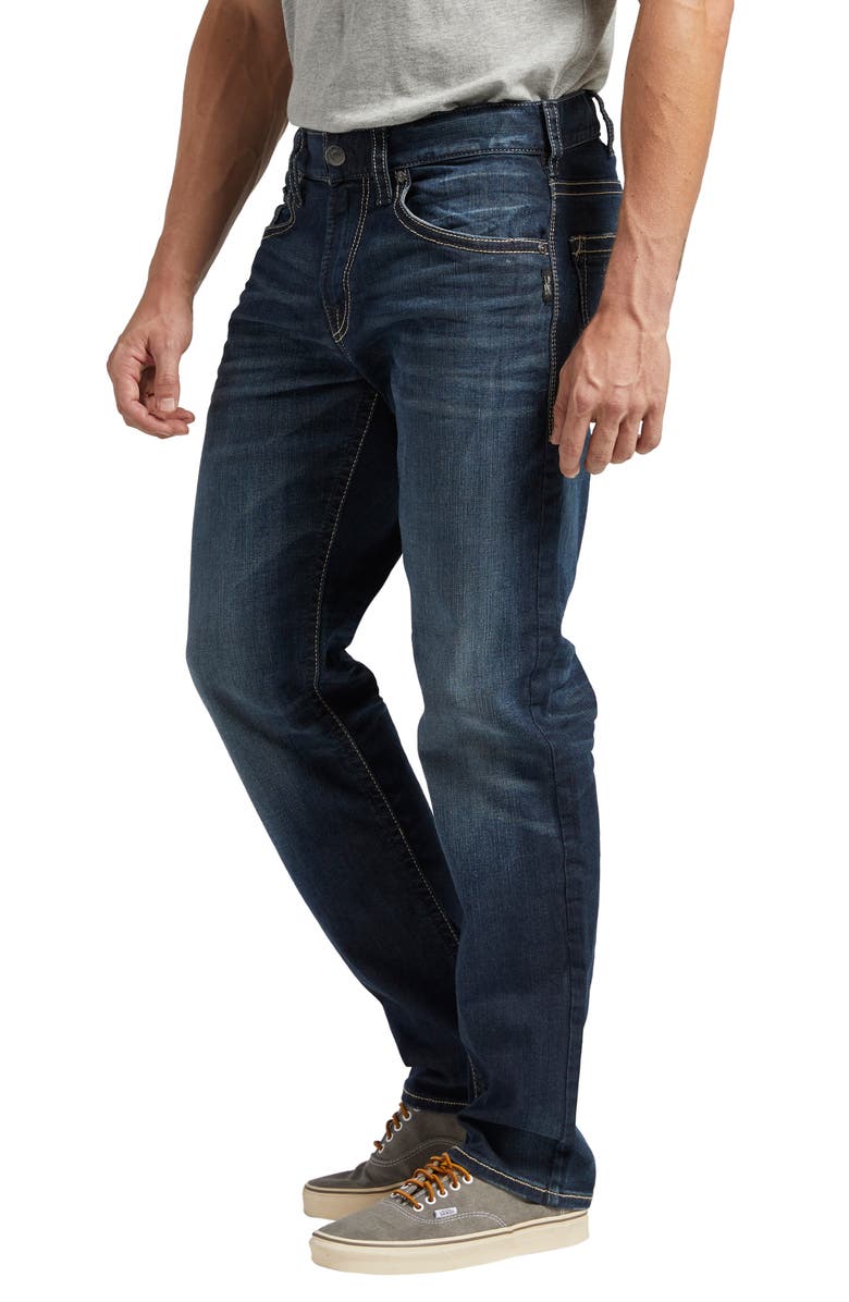 Silver Jeans Co. Eddie Relaxed Fit Straight Leg Jeans, Alternate, color, Indigo