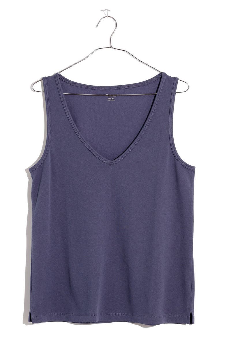 Tomboy V-Neck Tank, Main, color, SUNFADED INDIGIO