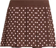 Sandy Liang Ermine Pleated Dot Jacquard Miniskirt