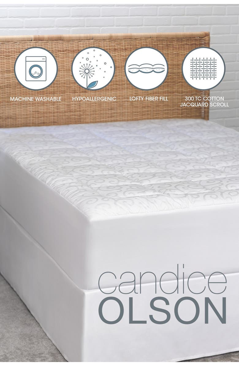 Allied Home Candice Olson Cotton Jacquard Mattress Pad, Main, color,