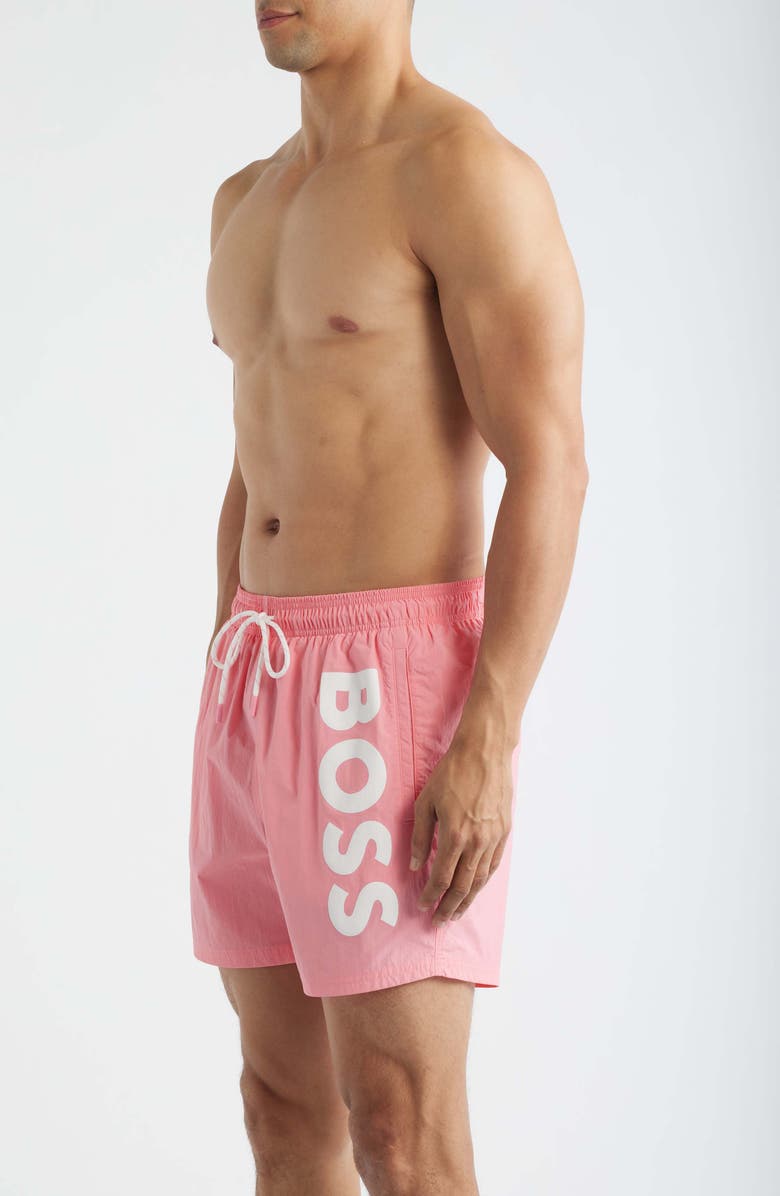 BOSS Octopus Swim Trunks, Alternate, color, Light/ Pastel Pink