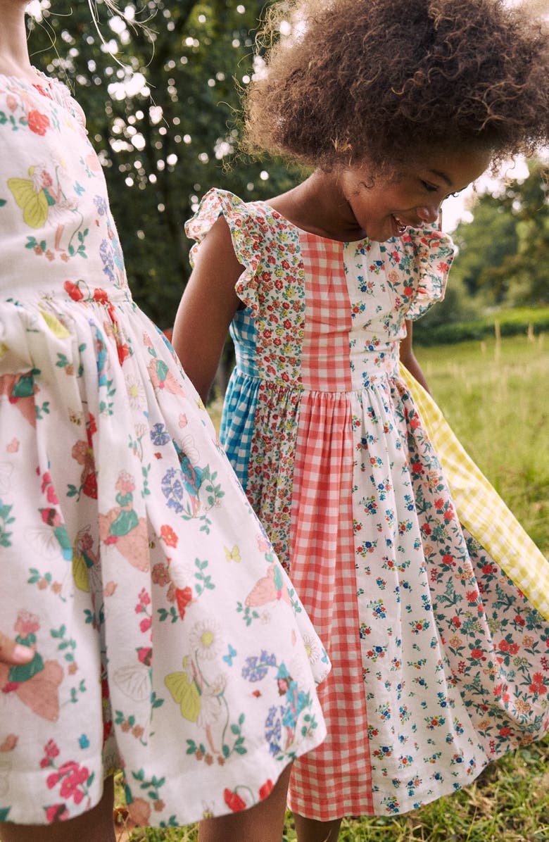 Mini Boden Kids' Prudence Bow Back Dress, Alternate, color, 