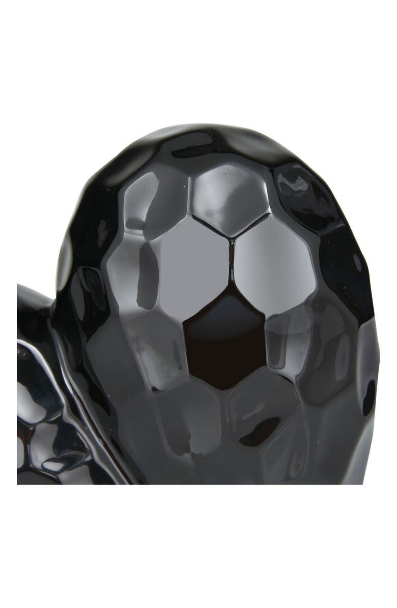 VIVIAN LUNE HOME Black Porcelain Heart Sculpture, Alternate, color, Black