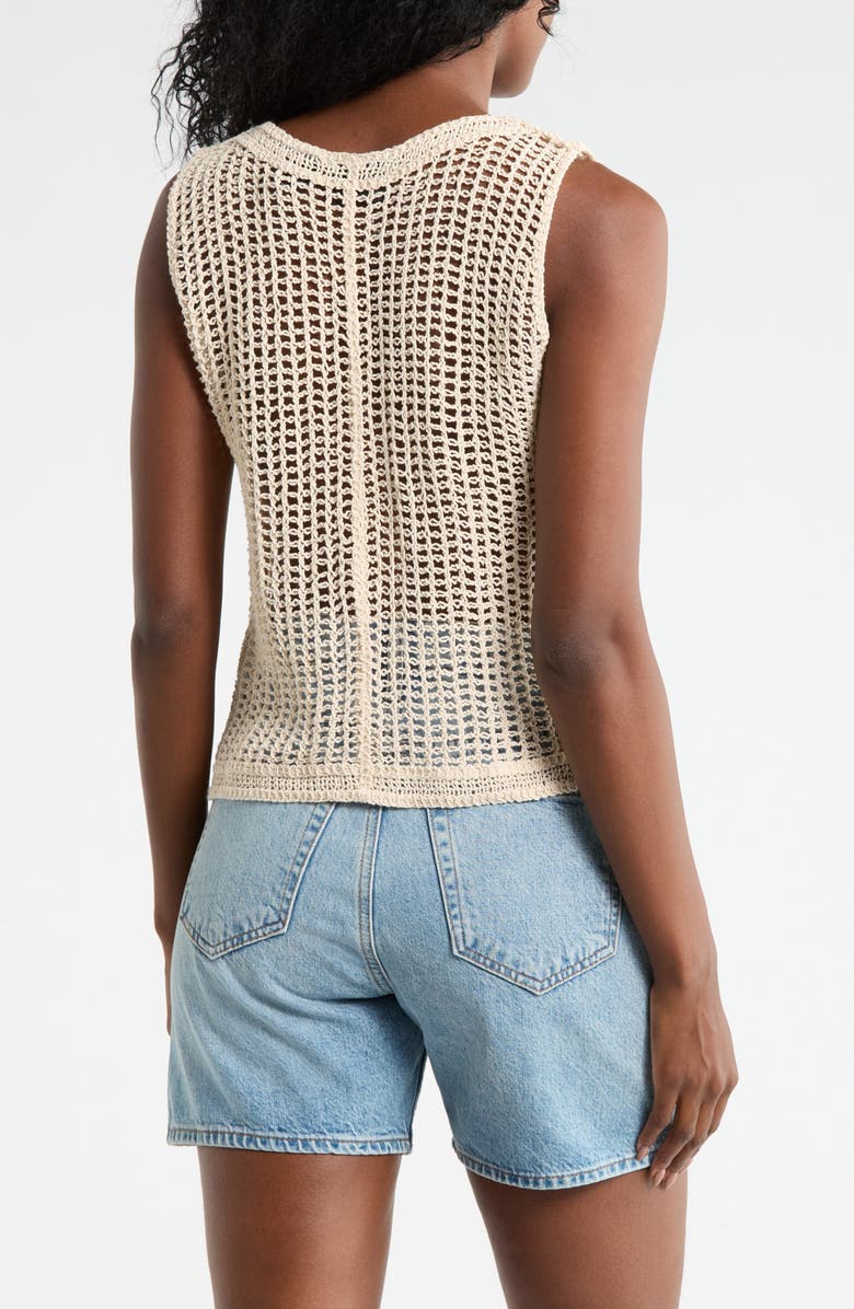 Forgotten Grace Embroidered Crochet Tank, Alternate, color, Ivory