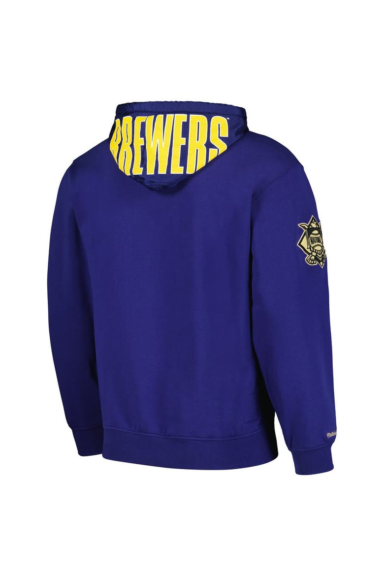 Men's Mitchell & Ness Navy Milwaukee Brewers Team OG 2.0 Current Logo Pullover Hoodie, Alternate, color, Navy
