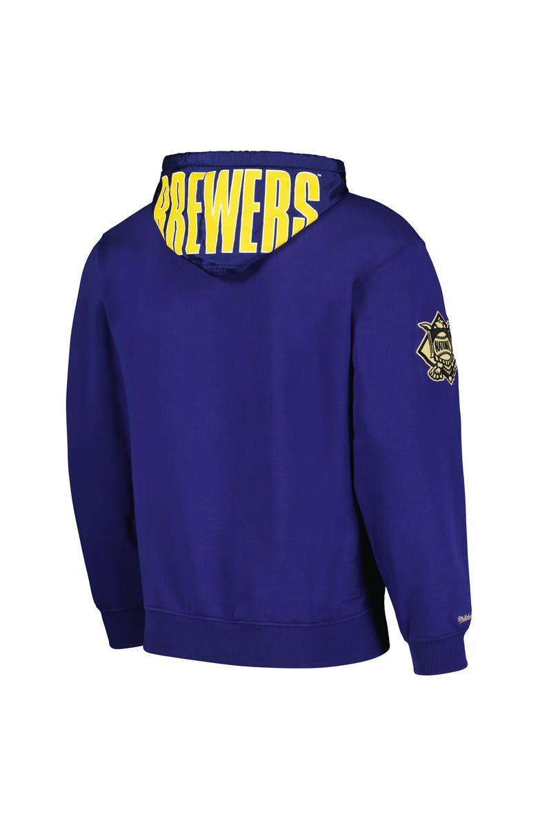 Mitchell & Ness Men's Mitchell & Ness Navy Milwaukee Brewers Team OG 2.0 Current Logo Pullover Hoodie, Alternate, color, Navy