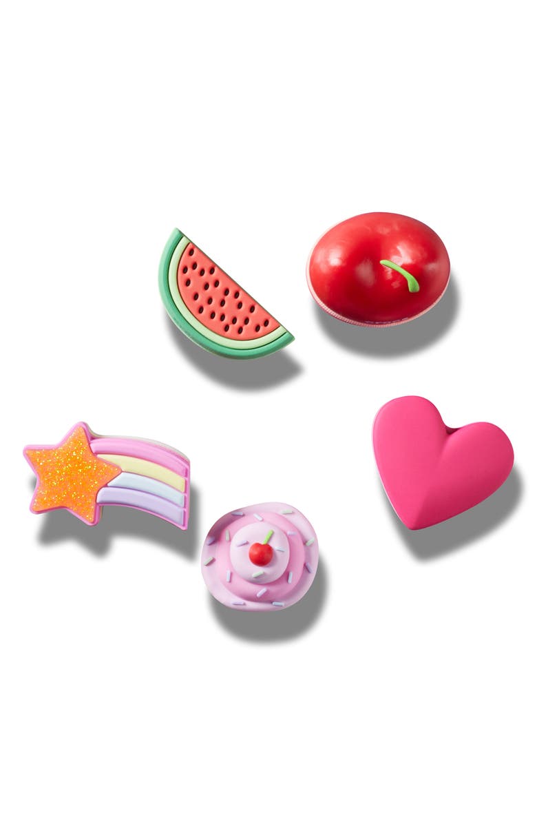 CROCS Stacked Sweets 5-Pack Jibbitz<sup>™</sup> Shoe Charms, Main, color, White