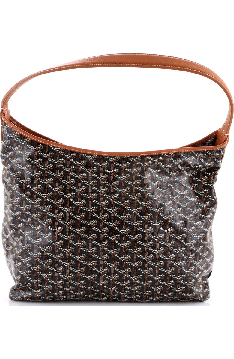 Pre-Owned Goyard Boheme Hobo Coated Canvas, Main, color, Brown