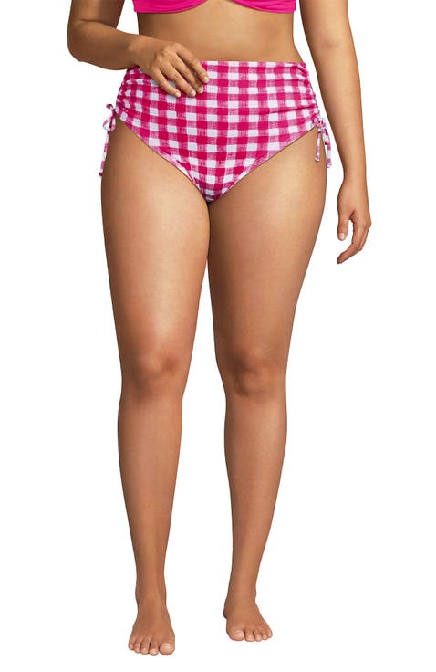 Chlorine Resistant Adjustable High Waisted Bikini Swim Bottoms