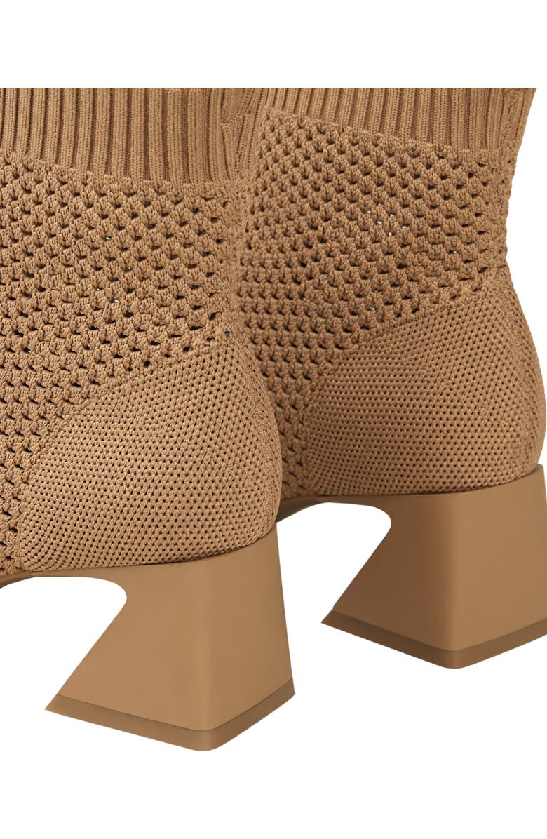 VIVAIA Square-Toe Perforated Heeled Boots, Alternate, color, Nutmeg