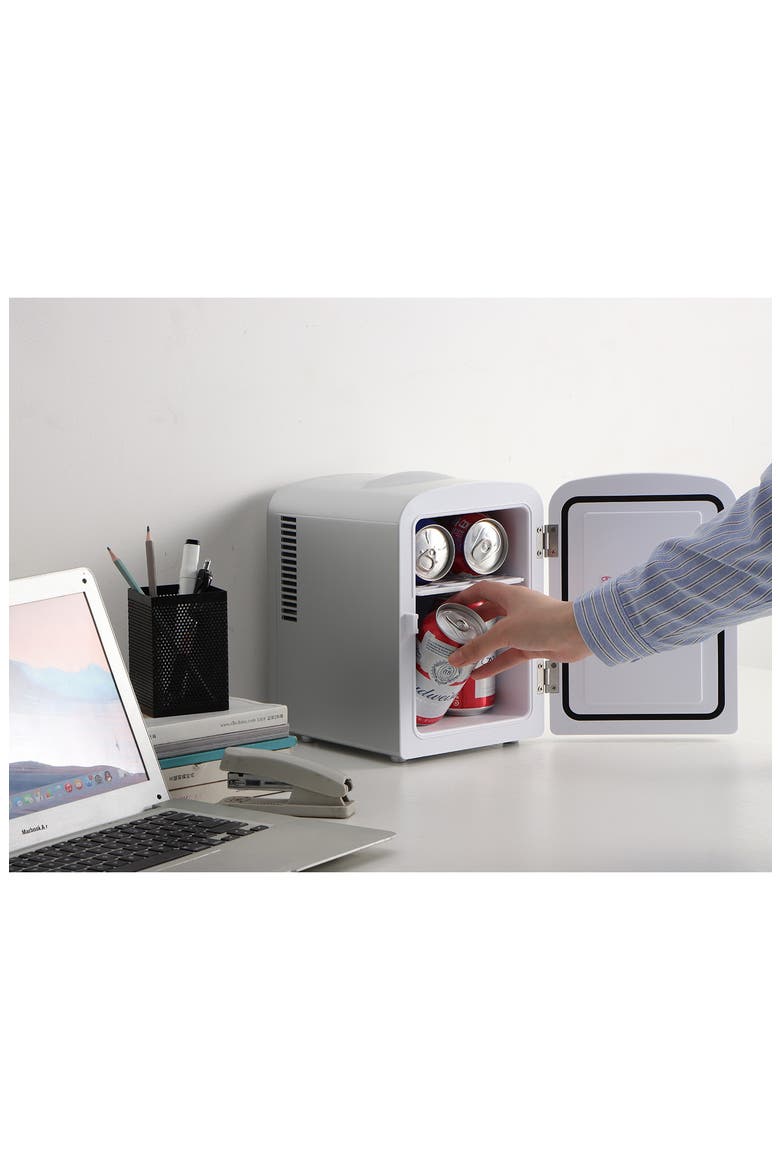 6-Can Mini Fridge - Silver-Tone, Alternate, color, SILVER