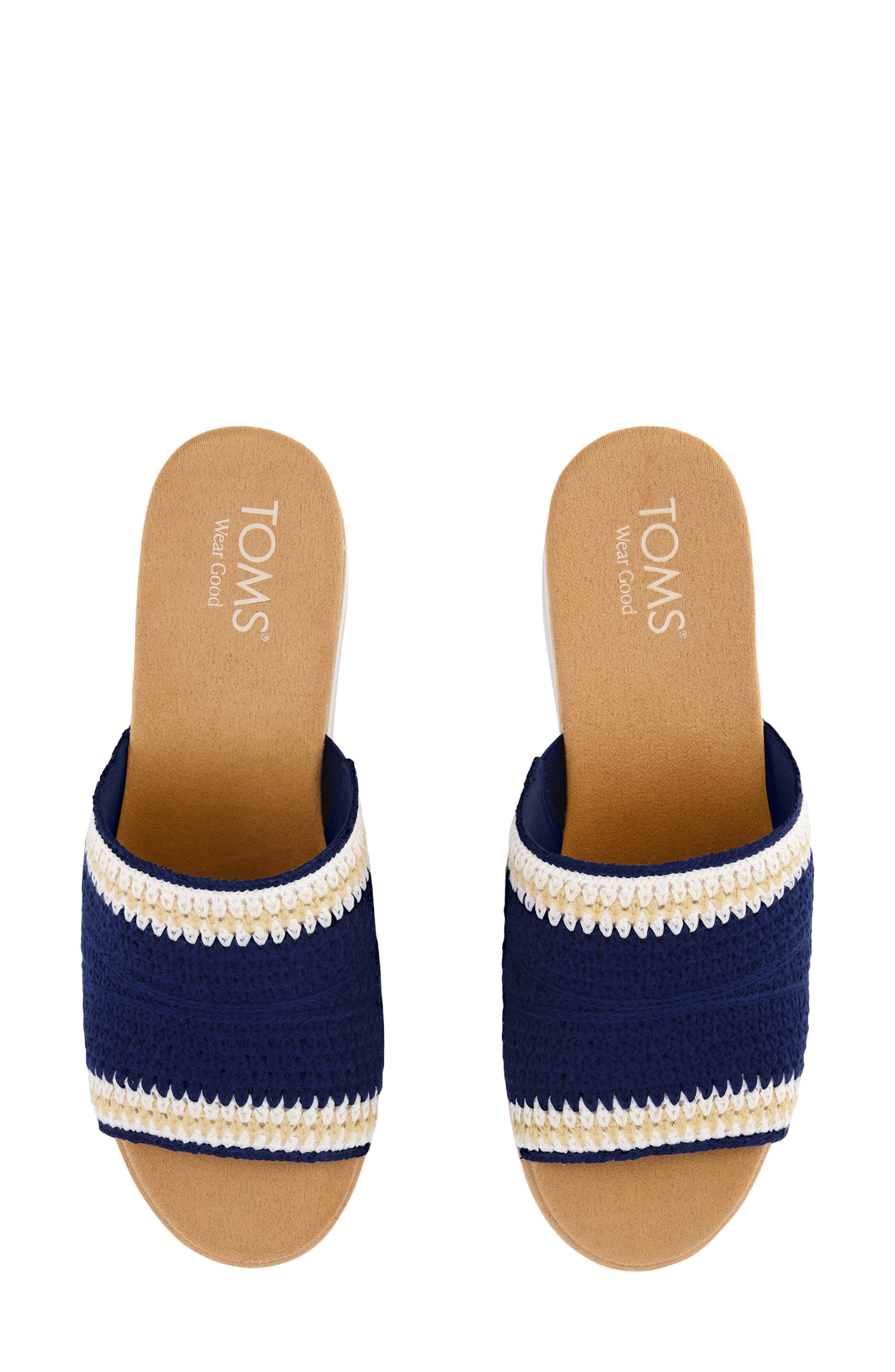 Diana Mule Sandal, Alternate, color, NAVY CROCHET