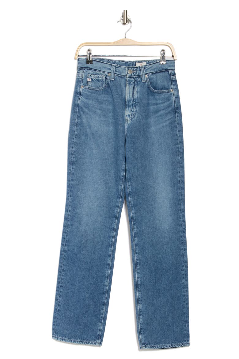 Alexxis High Waist Straight Leg Jeans, Alternate, color, ACADIA