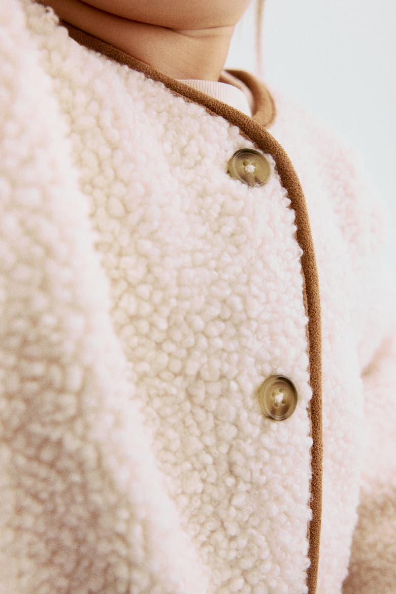 Teddy Fleece Jacket, Alternate, color, Cream