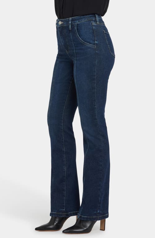 Nydj Billie Front Seam High Waist Mini Bootcut Jeans In Blue