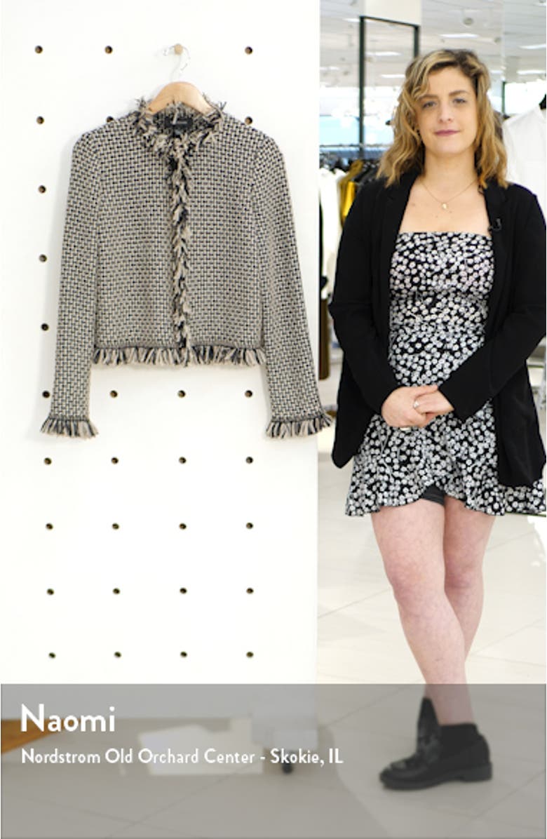 Artisanal Basket Inlay Jacquard Knit Jacket, sales video thumbnail