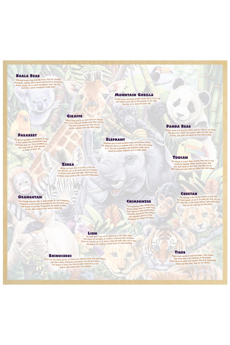 Safari Friends 48 Piece Wood Puzzle, Alternate, color, Multicolor