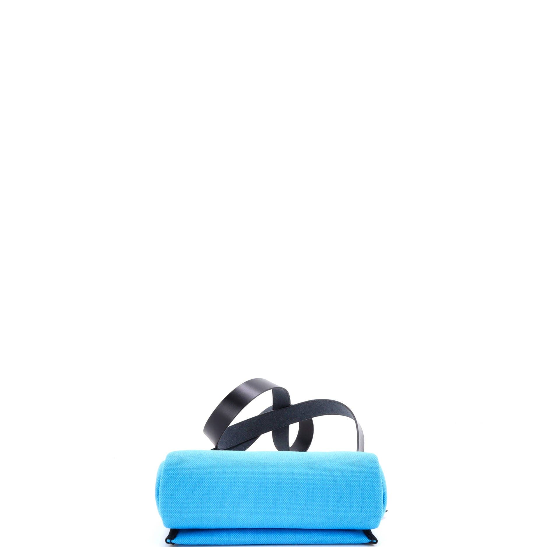 Pre-Owned Hermes Herbag Zip Toile and Leather 20, Alternate, color, Bleu Riviera