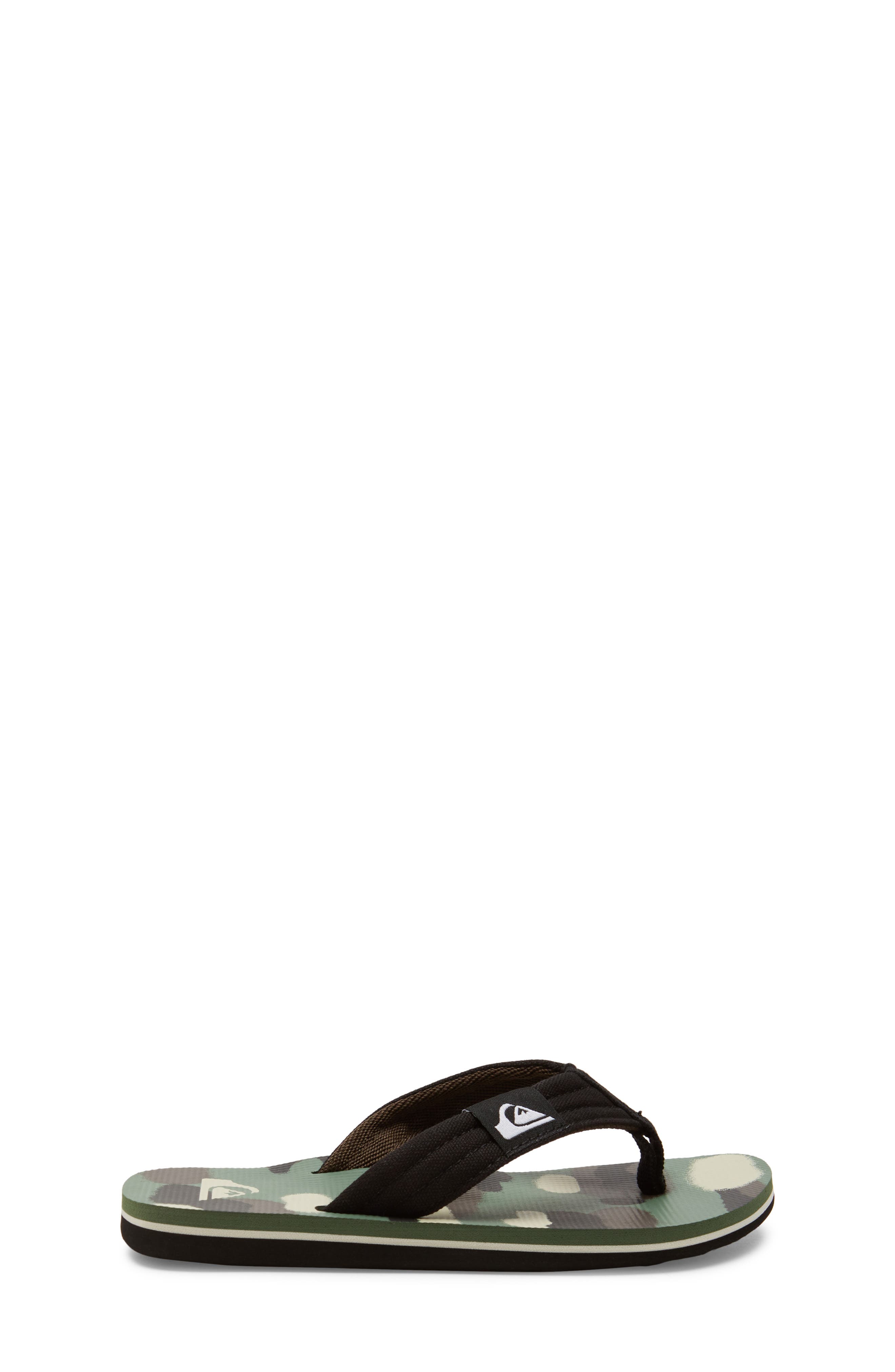 Quiksilver Kids' Molokai Layback II Flip Flop, Alternate, color, Black/ Green Camo