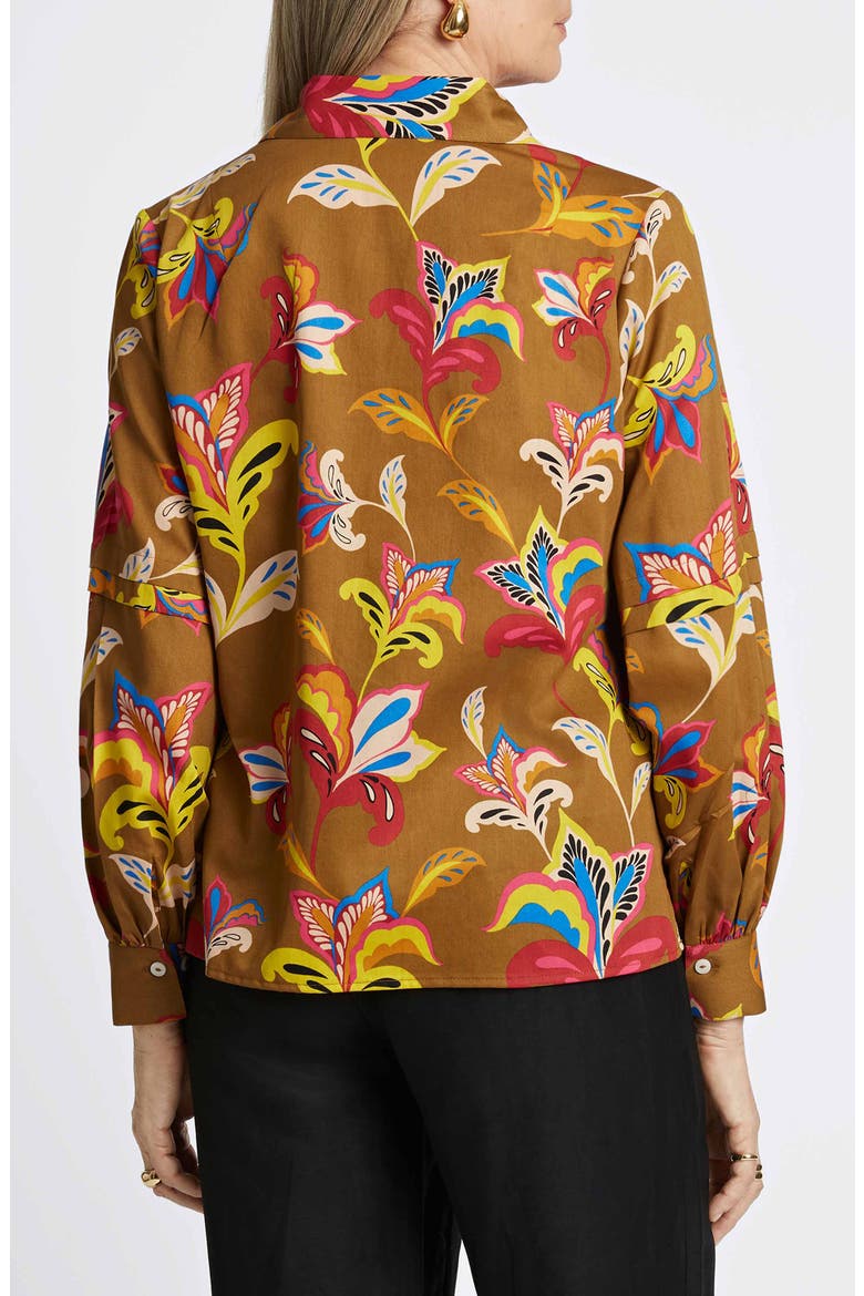 Frankie Wrinkle Resistant Top, Alternate, color, BROWN MULTI
