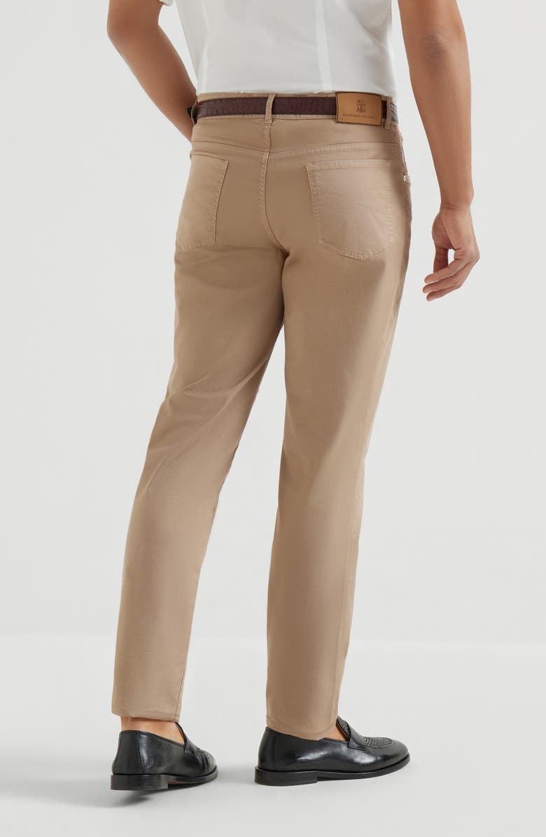 Brunello Cucinelli Comfort gabardine trousers, Alternate, color, Biscuit