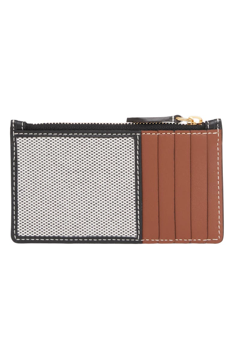 Burberry Somerset Canvas & Leather Card Case, Alternate, color,