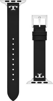 Tory Burch The 'T' Leather 14mm Apple Watch® Watchband