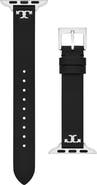 Tory Burch The 'T' Leather 14mm Apple Watch® Watchband