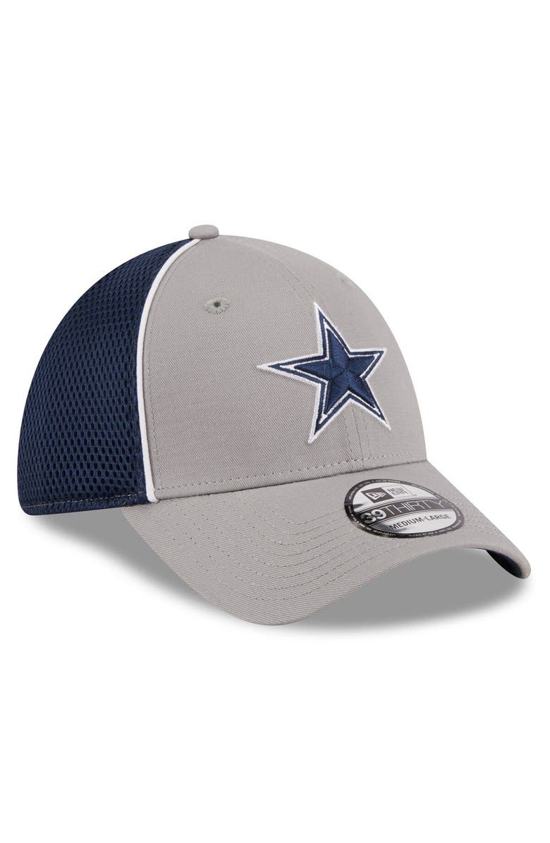New Era Men's New Era Gray Dallas Cowboys  Pipe 39THIRTY Flex Hat, Alternate, color, Gray