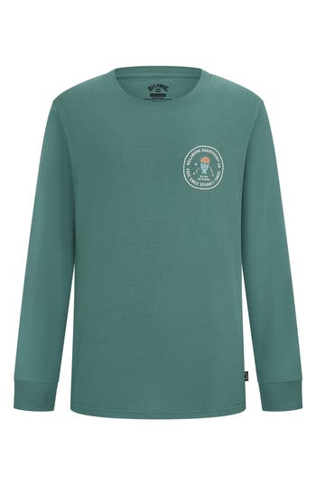 Billabong Kids' Desert Rose Long Sleeve Graphic T-shirt In Green