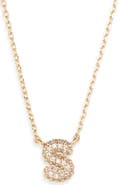 BP. Pavé Crystal Initial Necklace