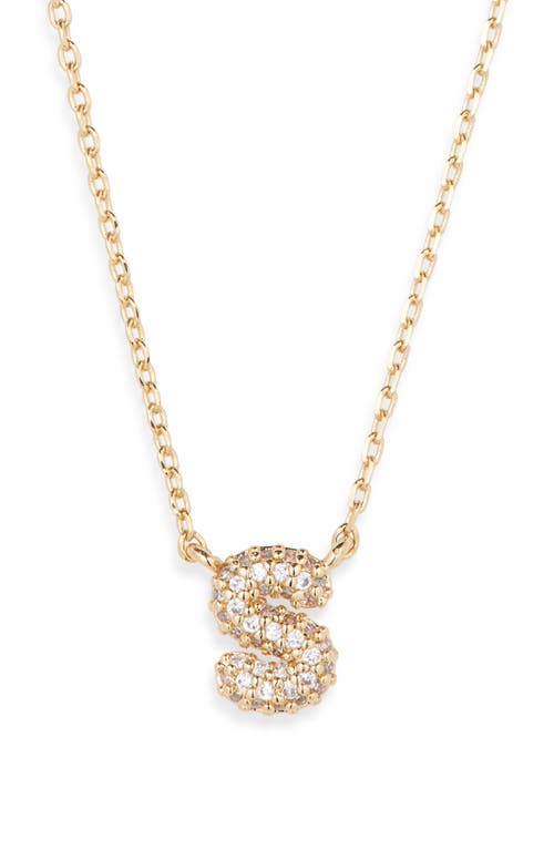Bp. Pavé Crystal Initial Necklace In Gold