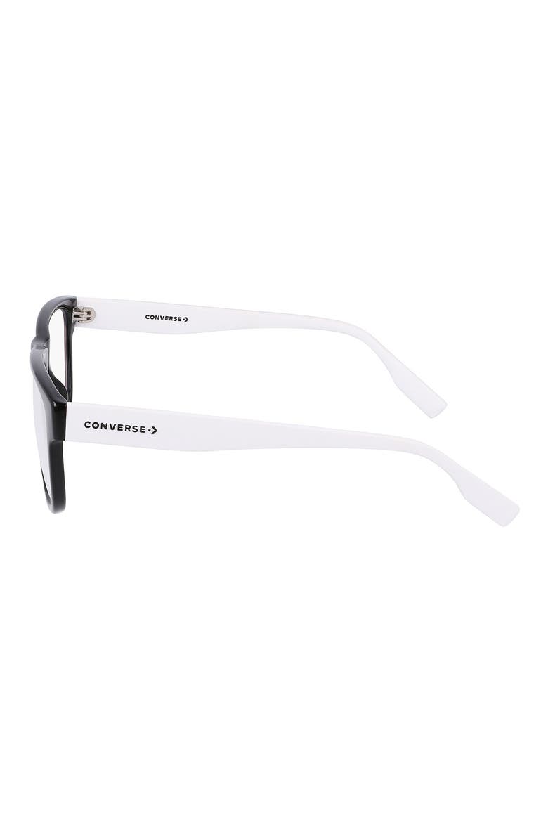 52mm Rectangular Blue Light Blocking Reading Glasses, Alternate, color, BLACK