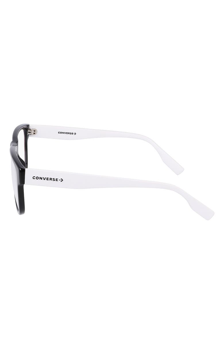 Converse 52mm Rectangular Blue Light Blocking Reading Glasses, Alternate, color, 