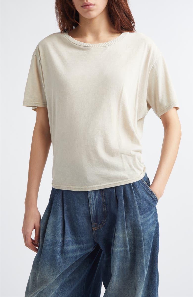 R13 Tight Waist Cotton & Cashmere T-Shirt, Main, color, White