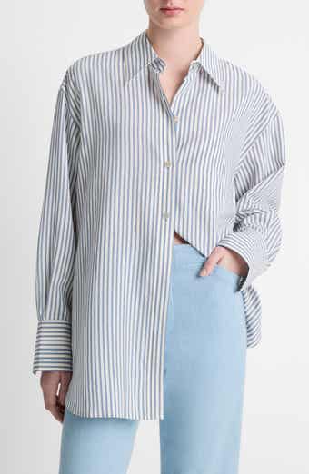Vince Furrow Stripe Button-Up Shirt
