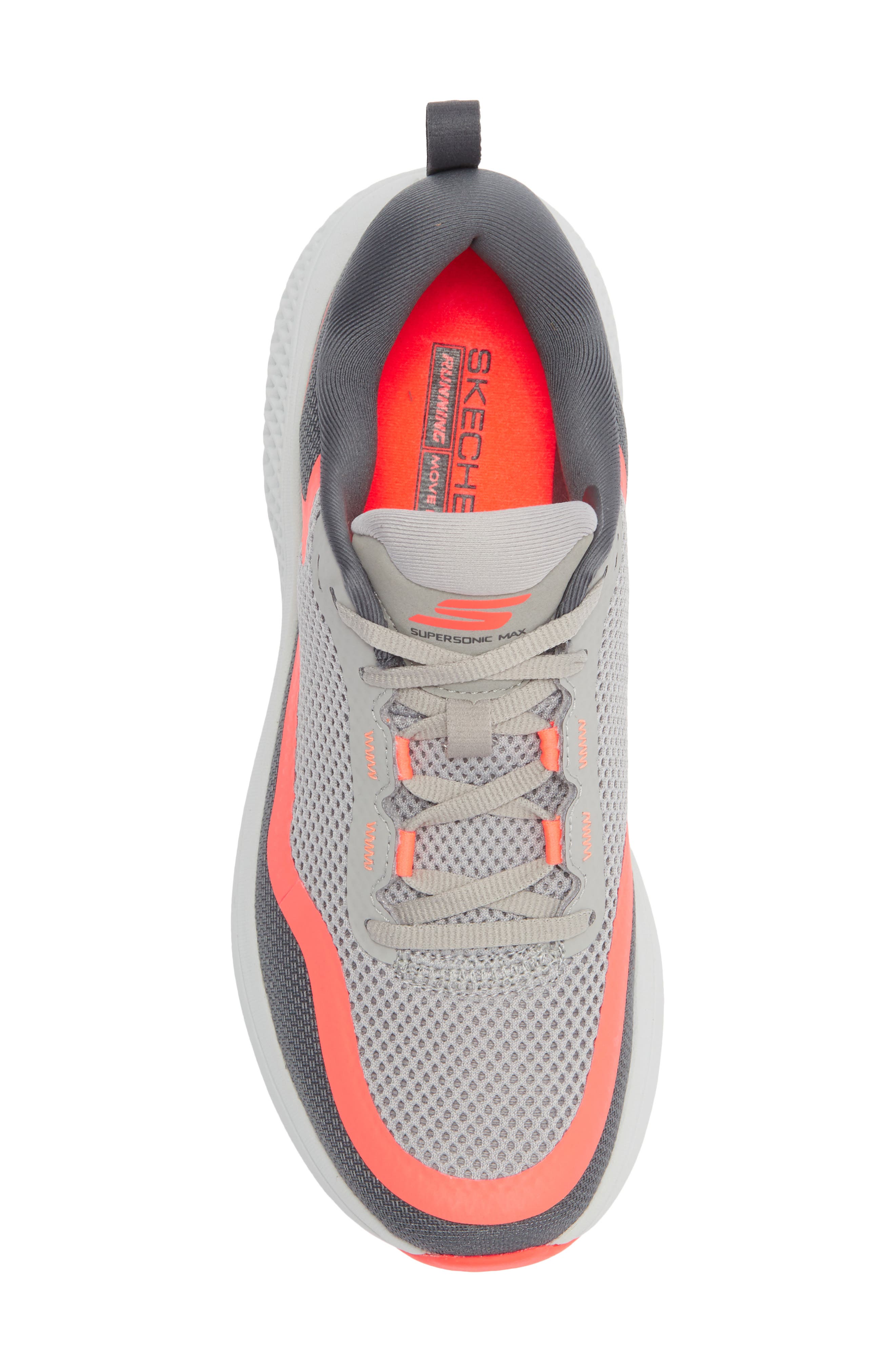SKECHERS GO RUN Supersonic Max Running Shoe, Alternate, color, Charcoal/ Coral
