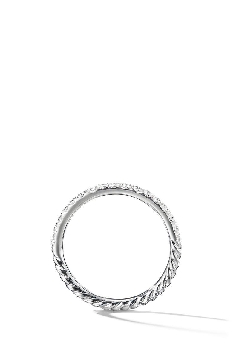 David Yurman Cable Pavé Band Ring with Diamonds in 18K Gold, Alternate, color,